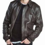 Donald Trump A2 Brown Bomber Leather Jacket Outerwear