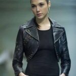 Gal Gadot Justice League Cropped Leather Jacket