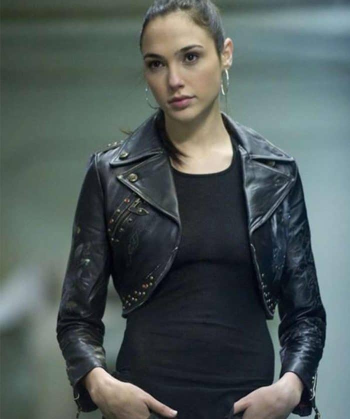 Gal Gadot Justice League Cropped Leather Jacket
