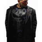 Jon Bernthal The Punisher Leather Trench Coat outerwear