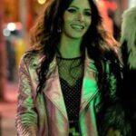 Sarah Shahi Sex/Life Pink Leather Jacket