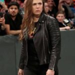 WWE Ronda Rousey Black Leather Jacket