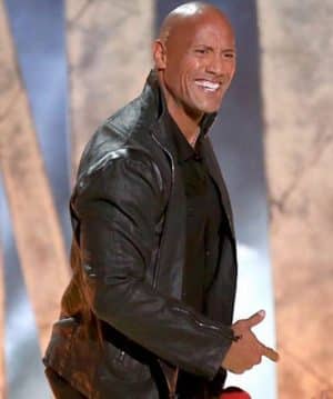 2015-MTV-Movie-Awards-Dwayne-Johnson-Black-Leather-Jacket 2