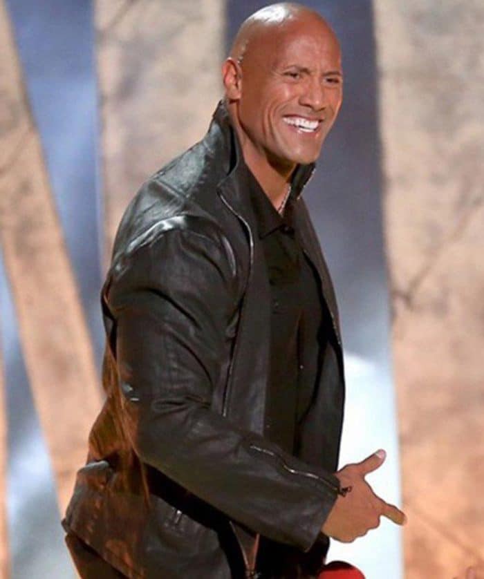 2015-MTV-Movie-Awards-Dwayne-Johnson-Black-Leather-Jacket 2