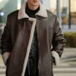 Ahn-Bo-Hyun-Itaewon-Class-Brown-Shearling-Leather-Trench-Coat