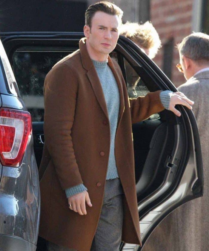 Alex-Robinson-Knives-out-Chris-Evans-Brown-Wool-Coat 2