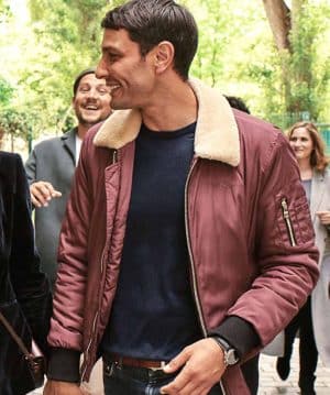 Jules-The-Hookup-Plan-Marc-Ruchmann-Maroon-Shearling-Jacket