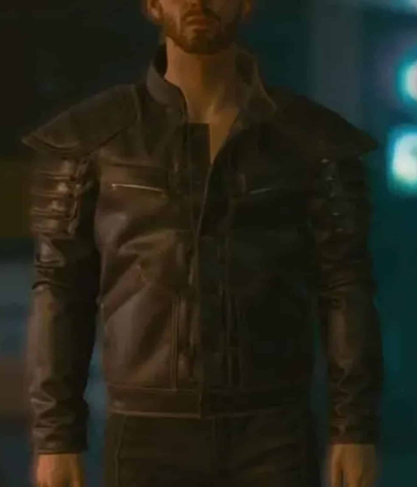 Cyberpunk 2077 Wolf School Brown Leather Jacket