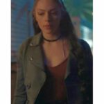 Danielle Rose Russell Legacies Grey Suede Leather Jacket Women