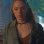 Danielle Rose Russell Legacies Grey Suede Leather Jacket