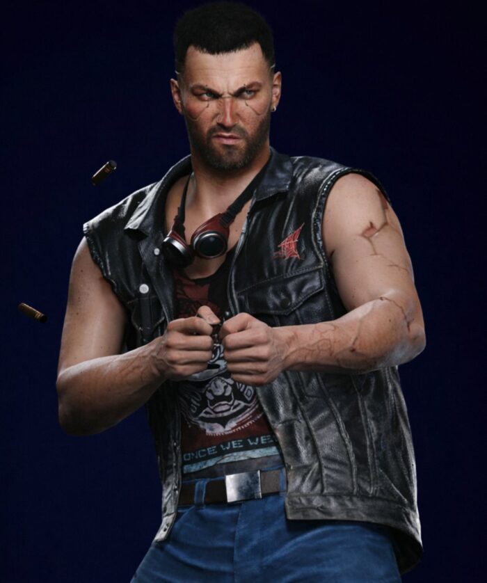 Cyberpunk 2077 V Nomad Black Leather Vest Online