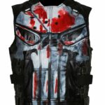 Frank Castle Punisher Black Leather Vest