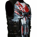 Frank Castle Punisher Black Leather Vest