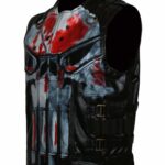 Frank Castle Punisher Black Leather Men Vest
