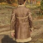 Hogwarts Legacy Shearling Leather Coat Men USA