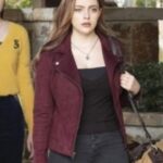 Legacies S01 E16 Hope Mikaelson Maroon Suede Leather Jacket