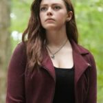 Legacies S01 E16 Hope Mikaelson Maroon Suede Jacket