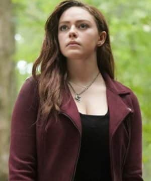 Legacies S01 E16 Hope Mikaelson Maroon Suede Jacket