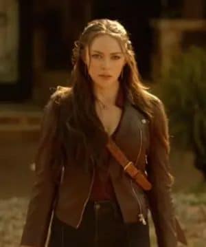 Legacies S04 Hope Mikaelson Maroon Biker Leather Jacket