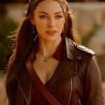 Legacies S04 Hope Mikaelson Maroon Biker Jacket Women