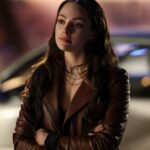 Legacies S04 Hope Mikaelson Maroon Biker Leather Jacket Women