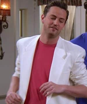 Matthew Perry Friends Season 5 White Blazer Men