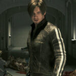 Resident Evil Vendetta Leon Kennedy Distressed Leather Jacket - Image 2