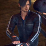 Resident Evil Vendetta Leon Kennedy Distressed Leather Jacket