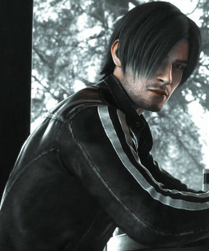Resident Evil Vendetta Leon Kennedy Distressed Leather Jacket
