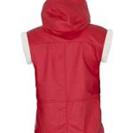 Santa Claus Christmas Hooded Red Leather Vest Men