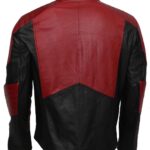 Superman Red and Black Leather Jacket Size Medium