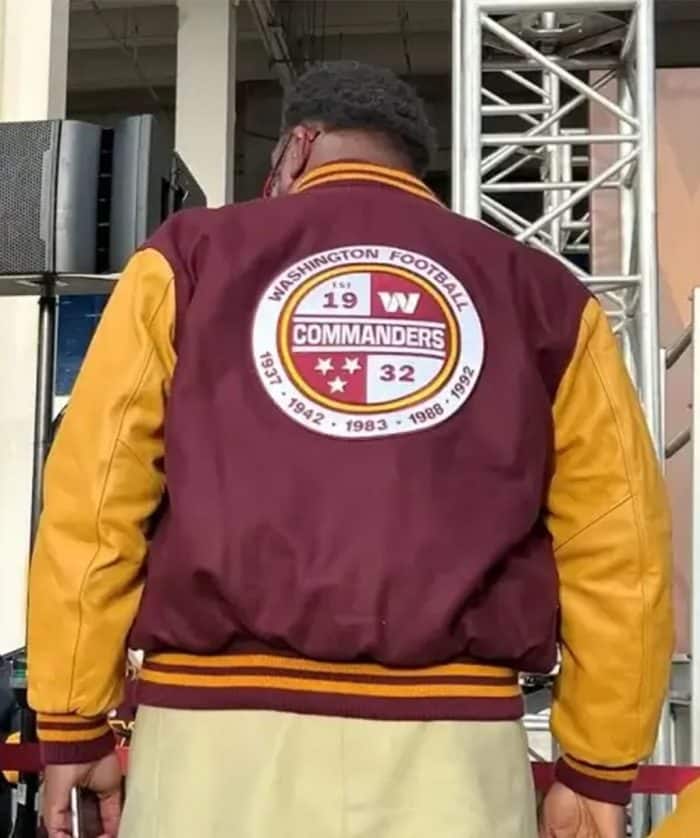 Washington Commanders Maroon Letterman Jacket