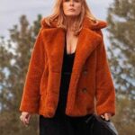 Yellowstone Beth Dutton Orange Fur Coat Women Size 2XL
