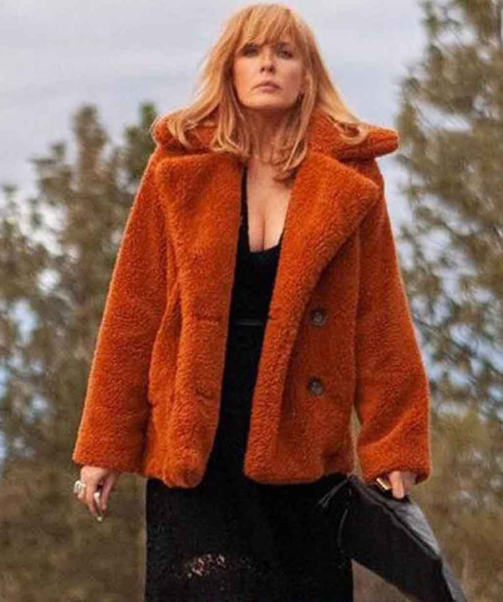 yellowstone-beth-dutton-orange-fur-coat-women-size-2xl