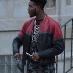 BARTON FITZPATRICK THE CHI RED AND BLACK LEATHER JACKET