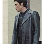 CILLIAN MURPHY IN TIME BLACK LEATHER LONG COAT