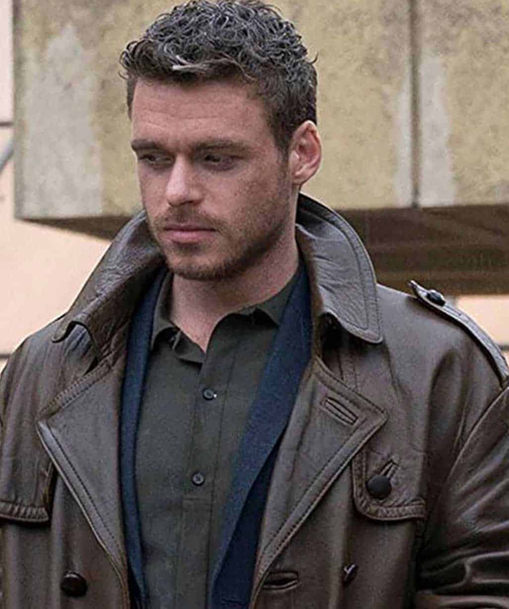 RICHARD MADDEN ELECTRIC DREAMS BROWN TRENCH COAT