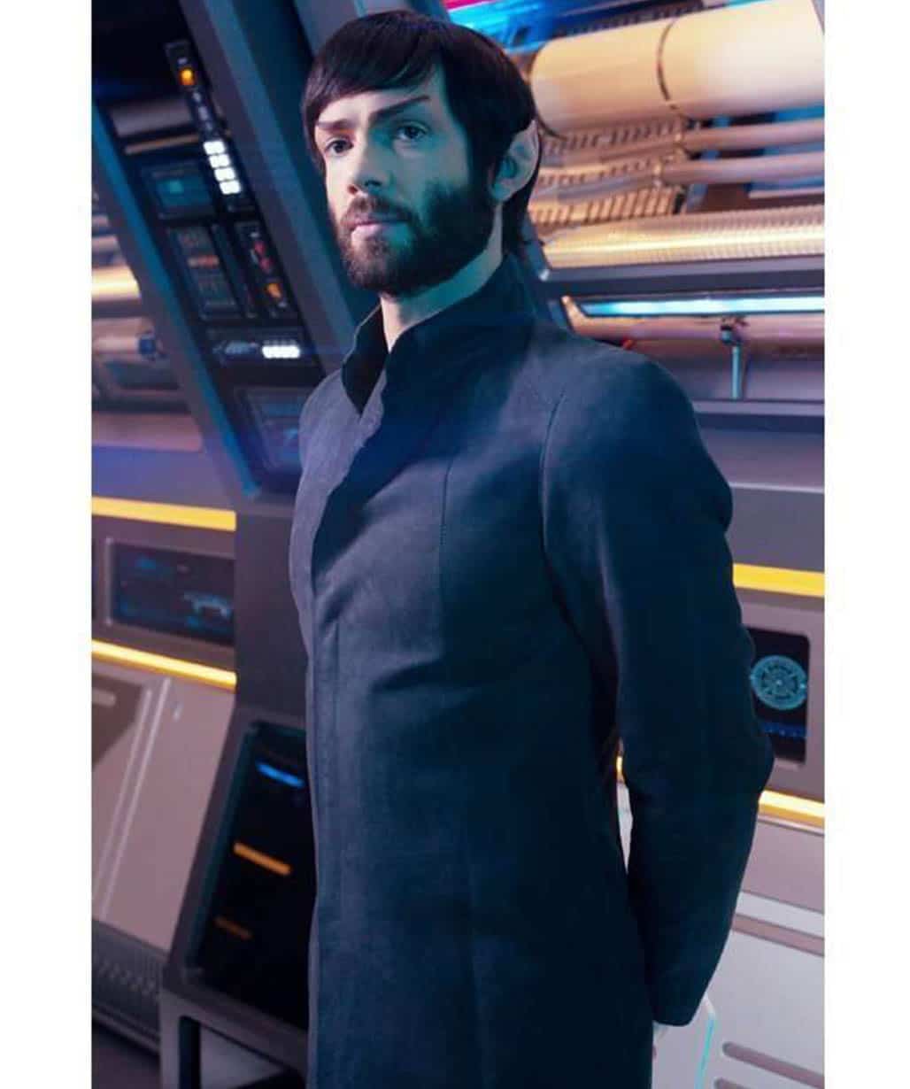 Star-Trek-Discovery-Ethan-Peck-Black-Long-Coat