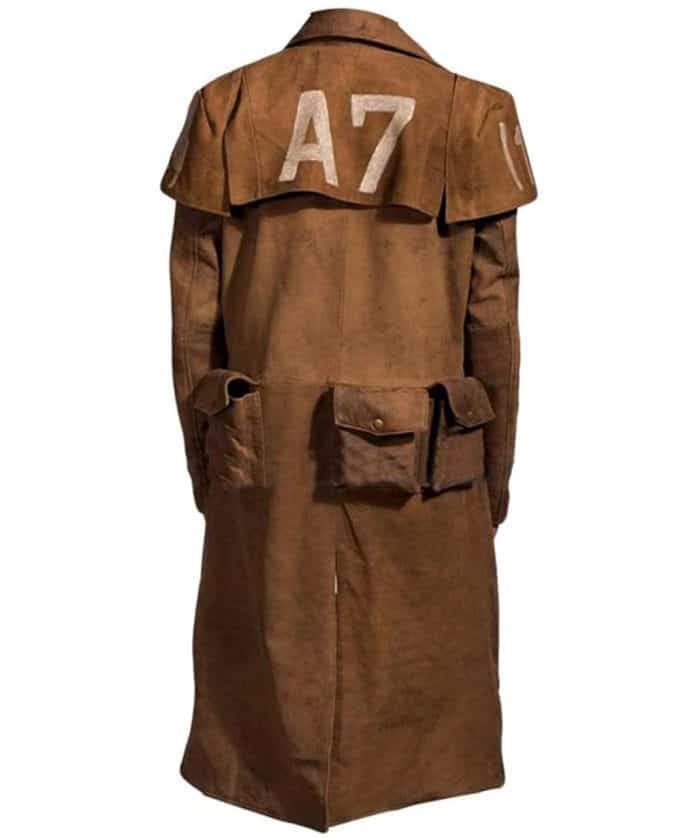 A7 Fallout NCR Ranger Duster Brown Leather Coat Outfit