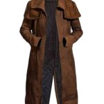 A7 Fallout NCR Ranger Duster Brown Leather Coat Men