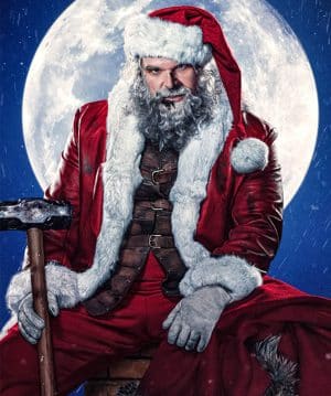 David Harbour Violent Night Santa Claus Leather Coat