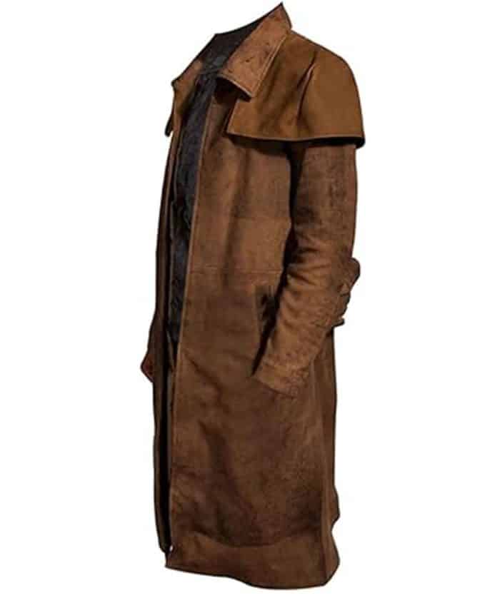 A7 Fallout NCR Ranger Duster Brown Leather Coat Game outfit