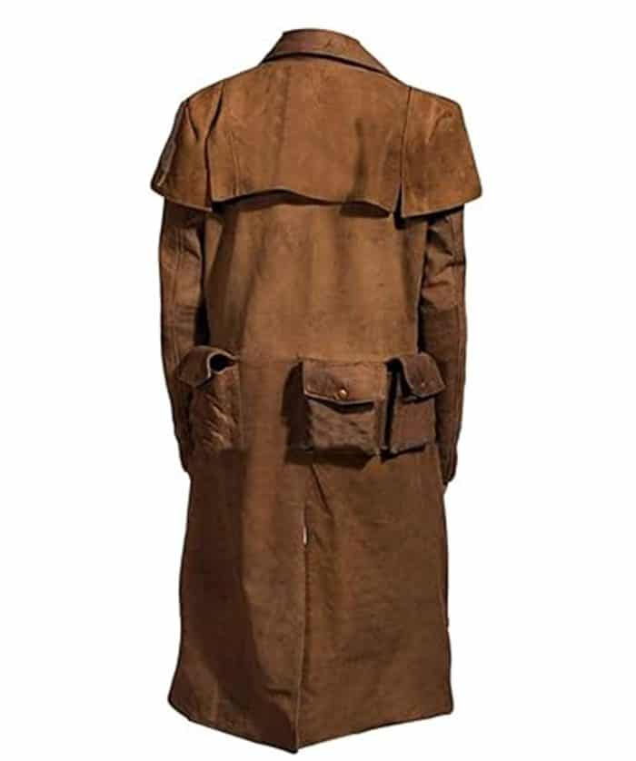 A7 Fallout NCR Ranger Duster Brown Leather coat back