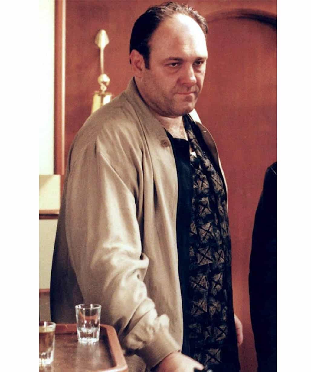 Tony Soprano James Gandolfini Beige Cotton Jacket
