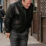 Tony Soprano James Gandolfini Black Leather Jacket