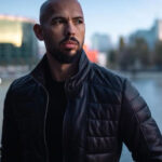 Andrew Tate Top G Black Puffer Leather Jacket Men