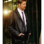 Brad Pitt Seven Movie David Mills Black Leather Jacket