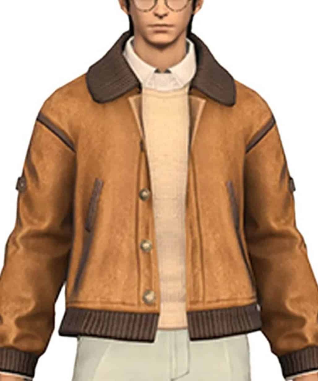 FFXIV Brown Varsity Jacket-usa