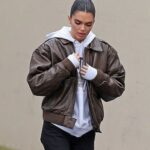 Kendall-Jenner-Brown-Bomber-Jacket