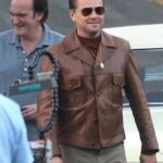 LEONARDO DICAPRIO ONCE UPON A TIME IN HOLLYWOOD BROWN LEATHER JACKET
